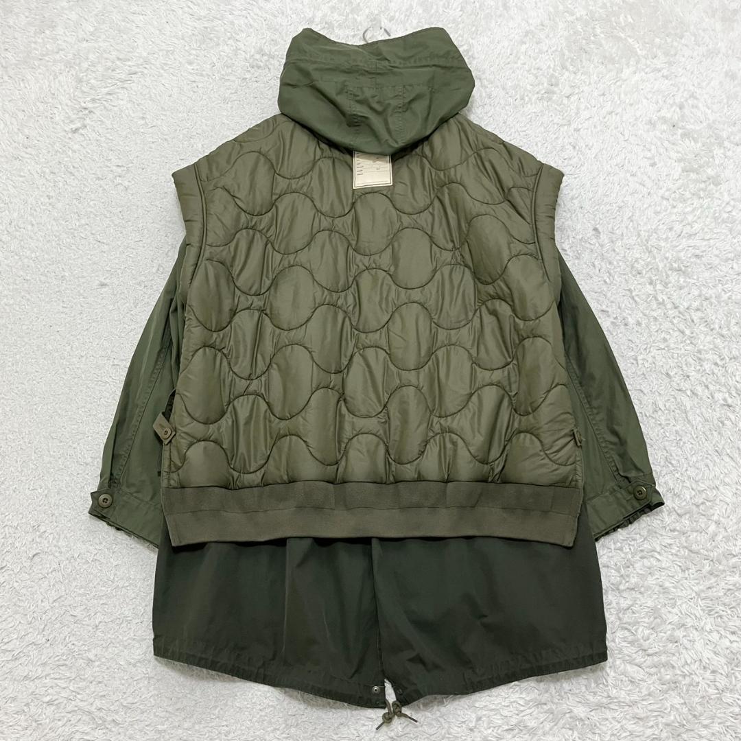 美品✨etsinta エシンタ マルチウェイモッズコート 3WAY カーキ
