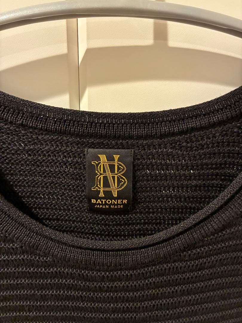 BATONER ニットtシャツ black