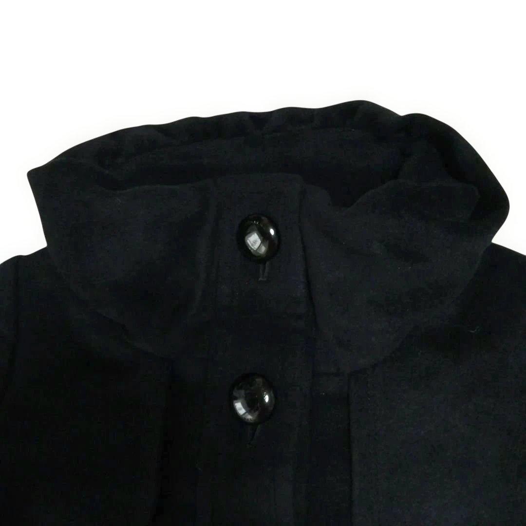 【極美品】BURBERRY BLUE LABELアンゴラ混ティアードコート黒M