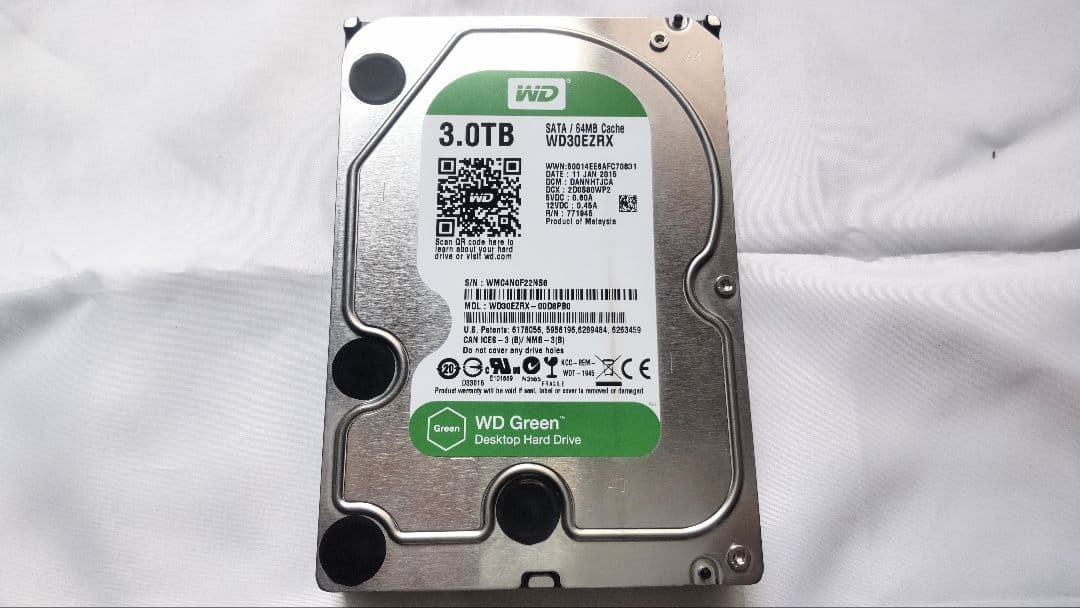 WD WD30EZRX 3TB 内蔵型ハードディスクドライブ