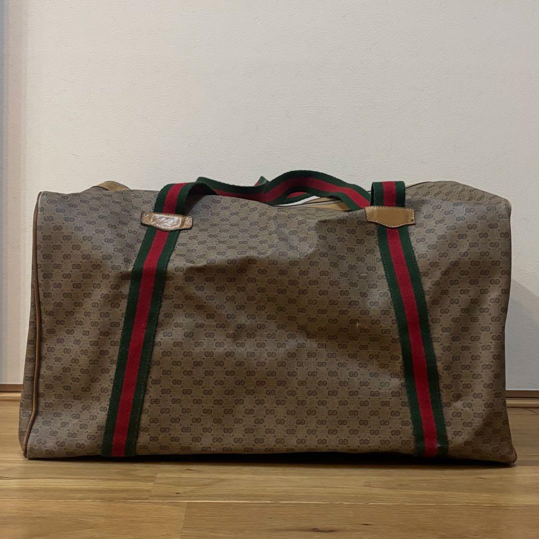 GUCCI グッチ ボストンバッグ マイクロGG A4大容量 肩掛け ベージュ