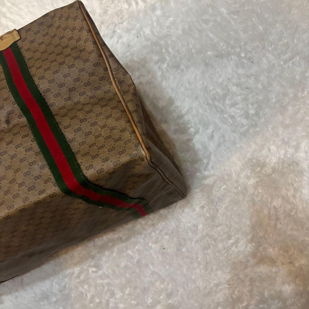 GUCCI グッチ ボストンバッグ マイクロGG A4大容量 肩掛け ベージュ