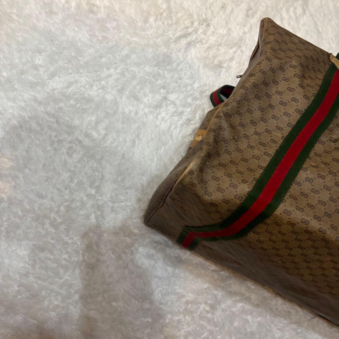 GUCCI グッチ ボストンバッグ マイクロGG A4大容量 肩掛け ベージュ