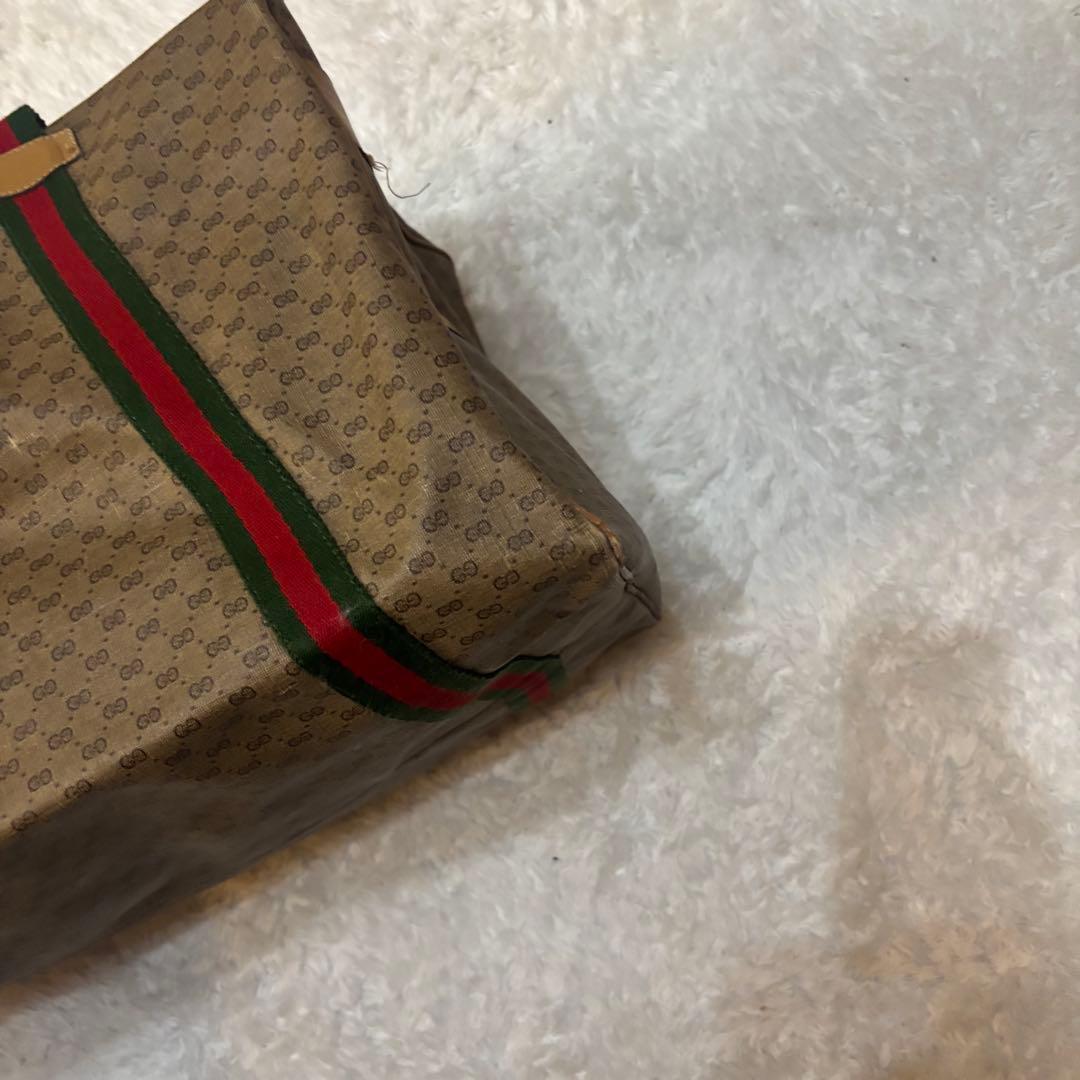 GUCCI グッチ ボストンバッグ マイクロGG A4大容量 肩掛け ベージュ