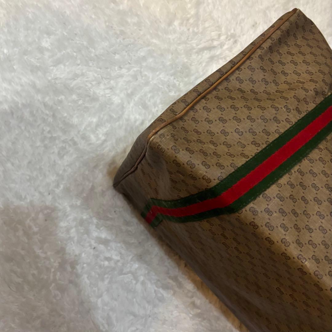 GUCCI グッチ ボストンバッグ マイクロGG A4大容量 肩掛け ベージュ