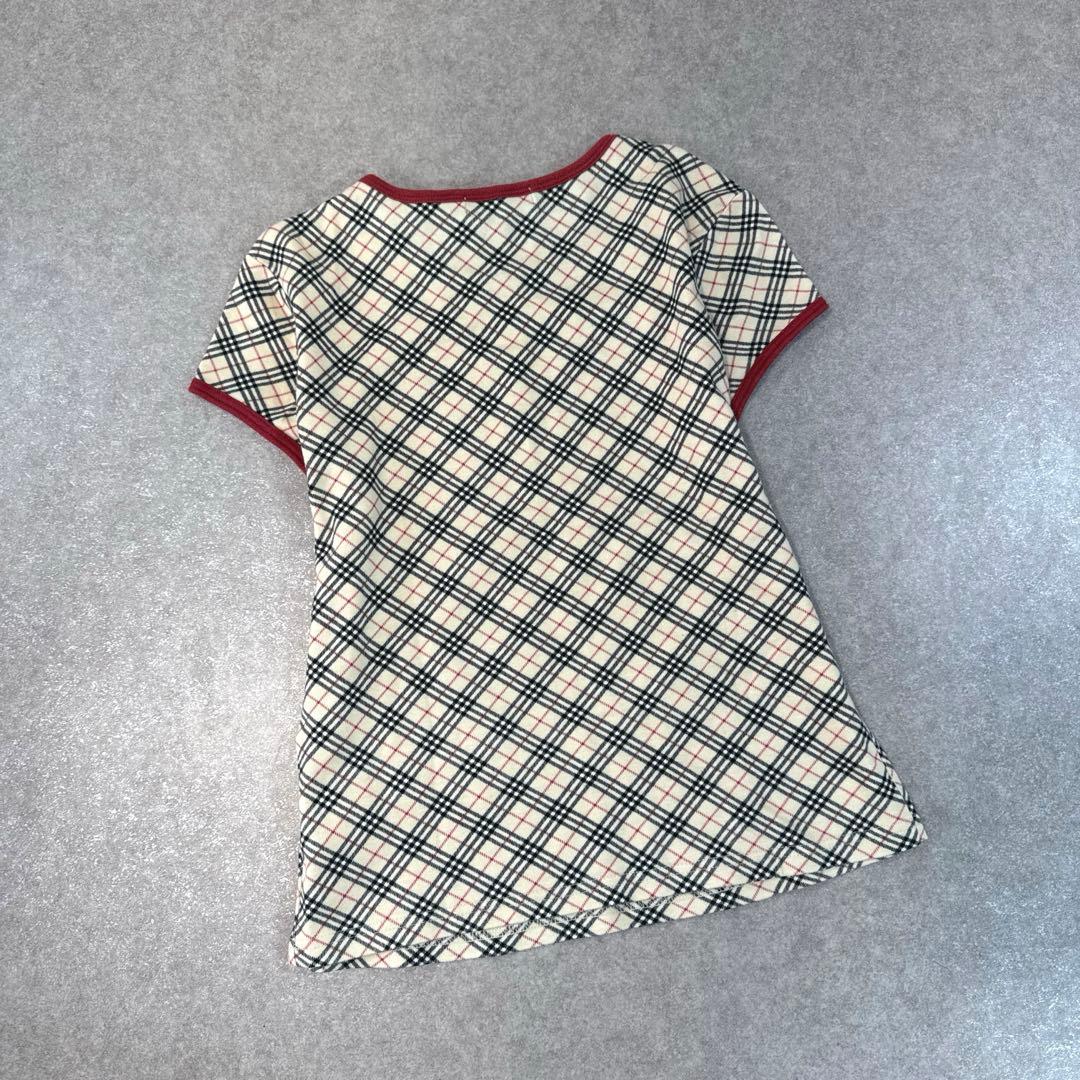 BURBERRY BLUE LABEL ノバチェック 短袖 カットソー 刺繍ロゴ