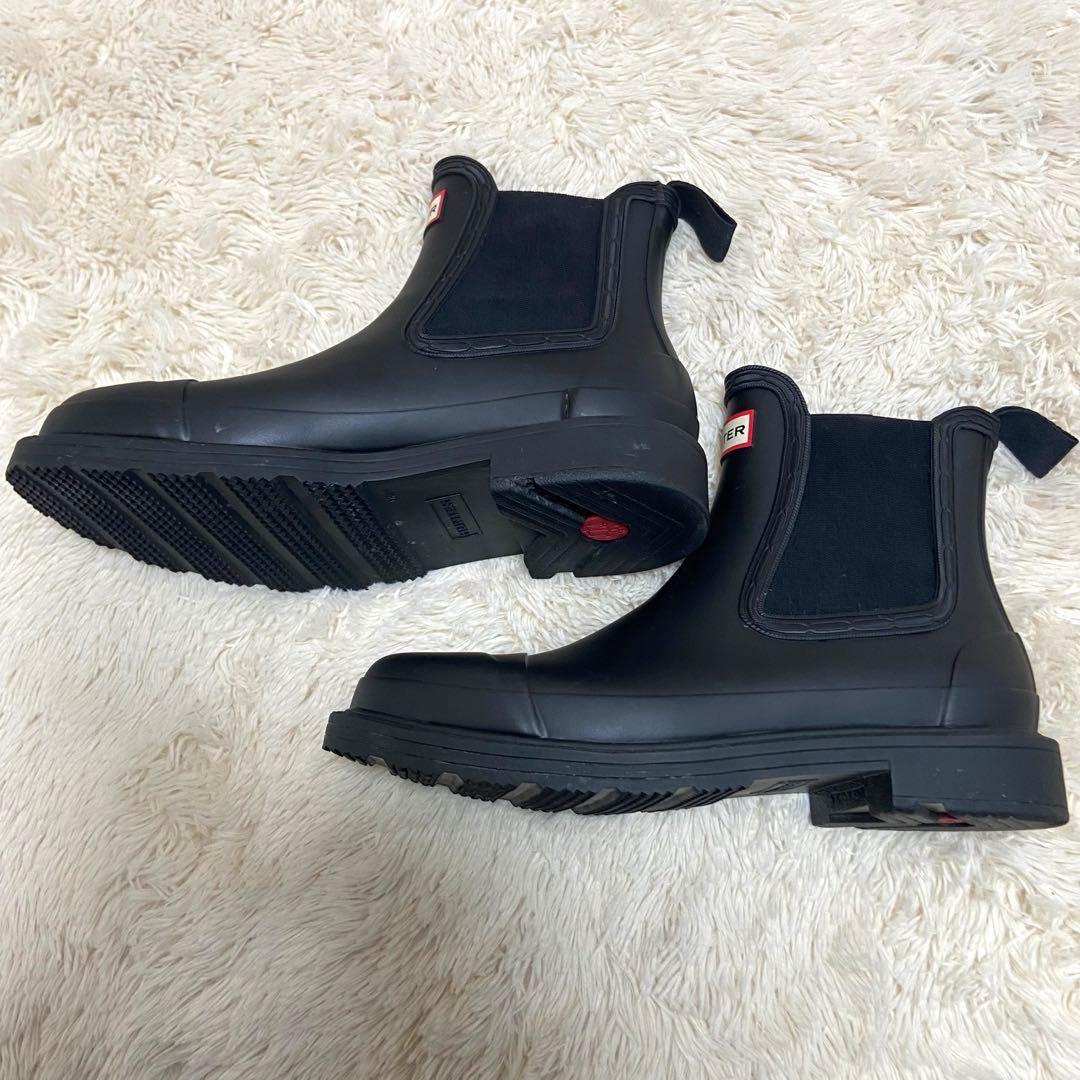 【美品】HUNTER レインブーツ　CHELSEA BOOT 黒　WFS1018