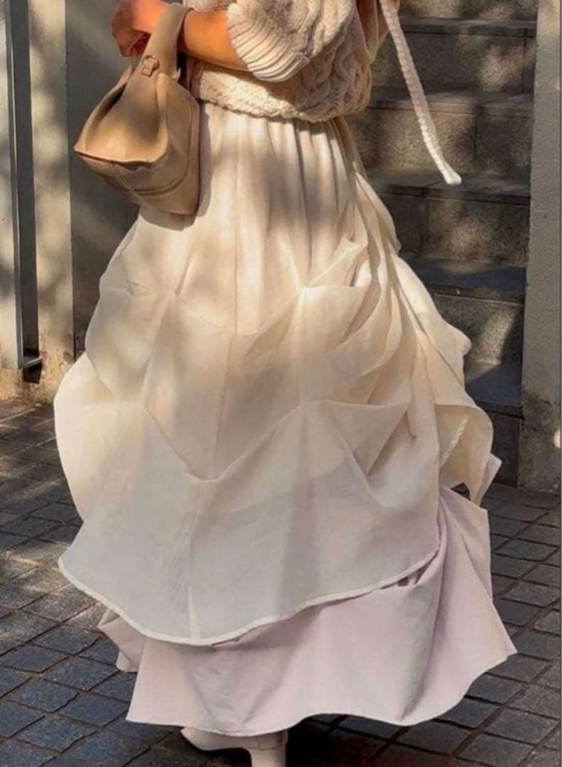 ＊NOTRE emor ＊レイヤード＊シアーピックスカート＊新品