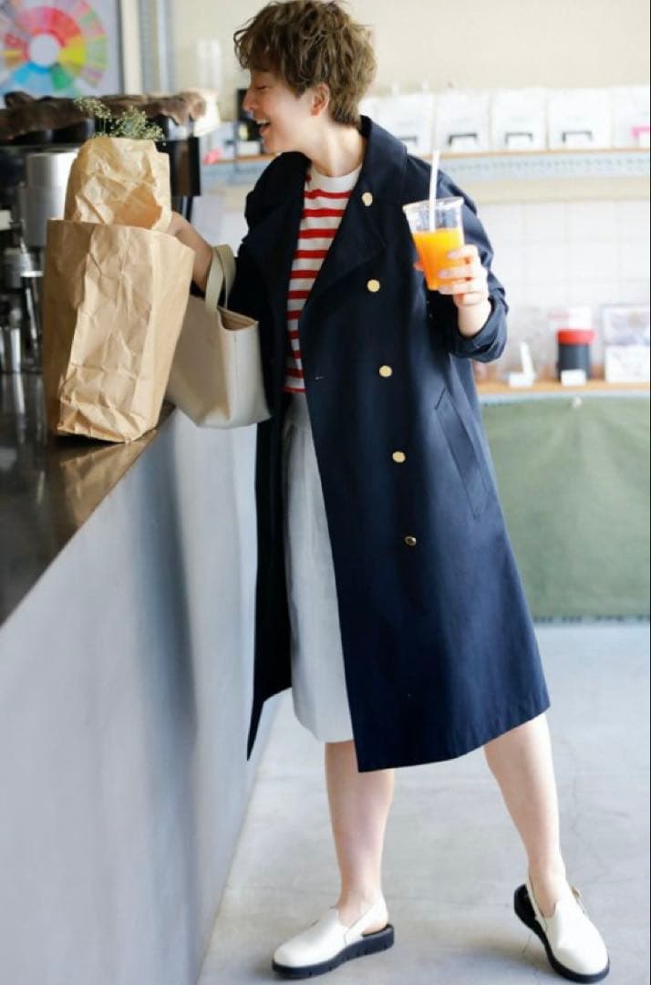 未使用TWW雑誌掲載◆春コートボーイフレンドBANWELL 7万ストームシール