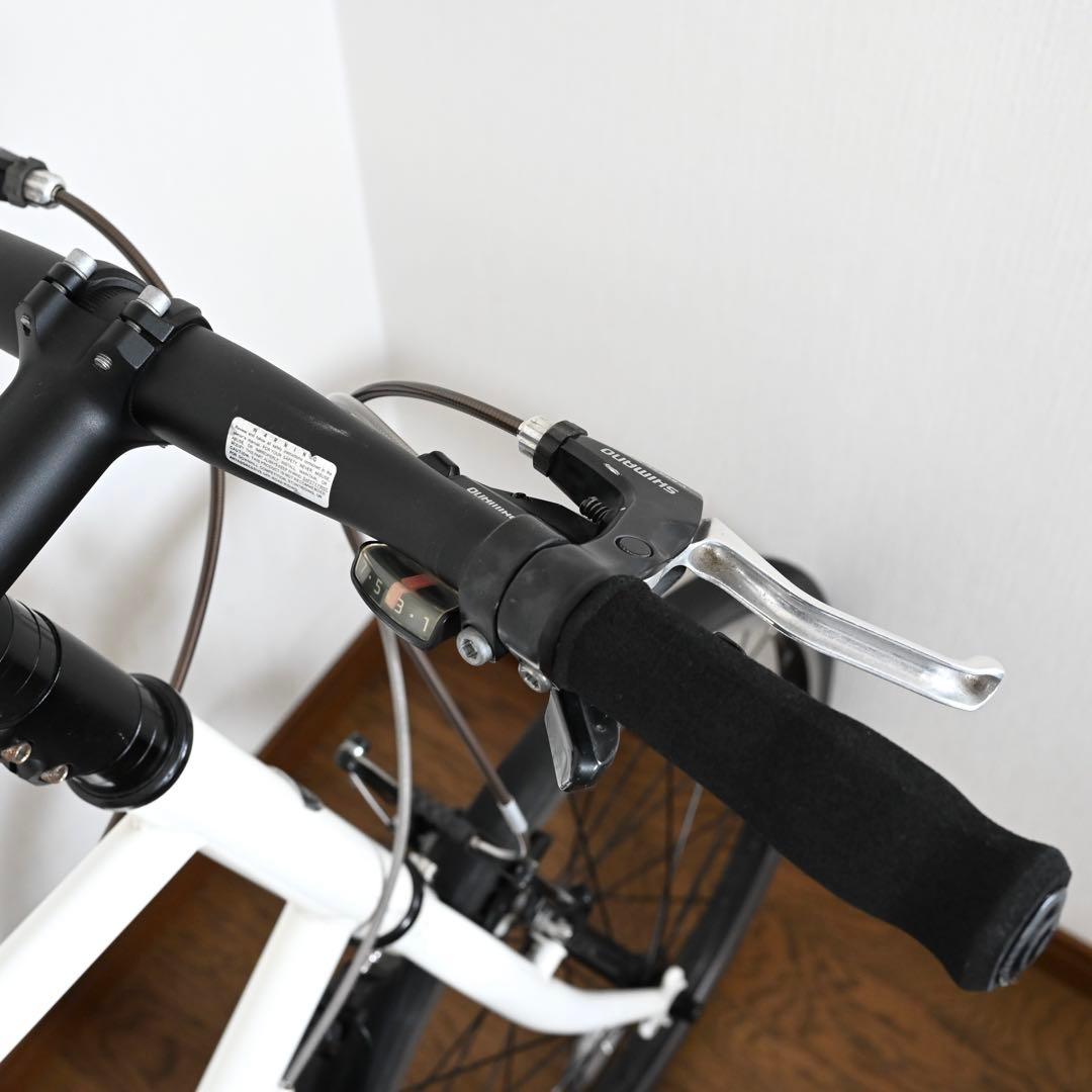 【引き取り限定】 ミニベロ 自転車 本体 451 20インチ 1×7速 ホワイト