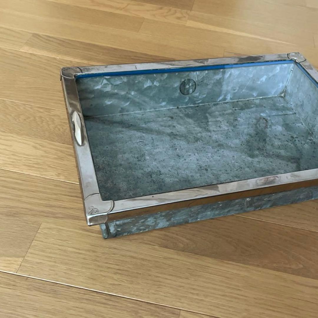 古道具　昭和レトロ　ブリキ　ショーケース　ガラス　駄菓子ケース