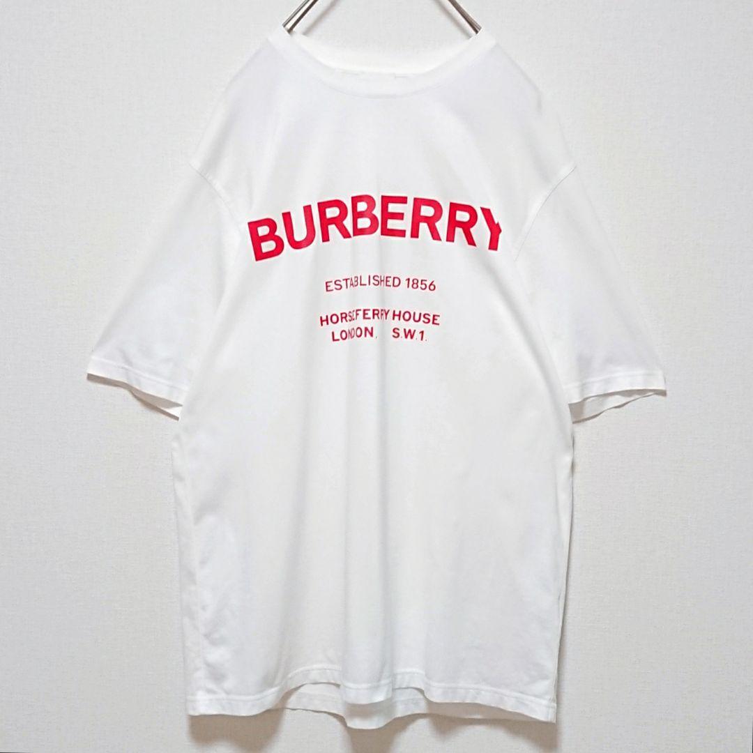 定番モデル BURBERRY バーバリー ロゴ ホワイト 半袖 Tシャツ