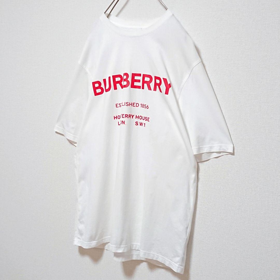 定番モデル BURBERRY バーバリー ロゴ ホワイト 半袖 Tシャツ