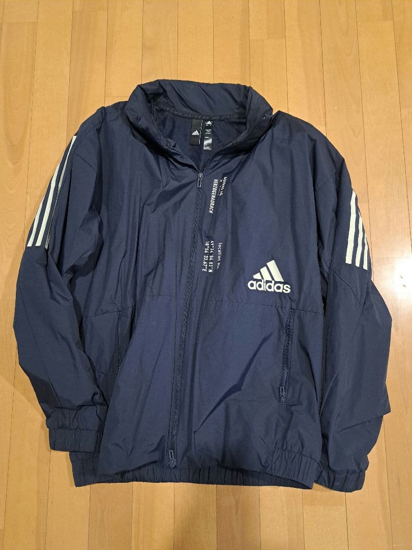 adidas ネイビー 　ウィンドジャケットパンツ　セットアップ