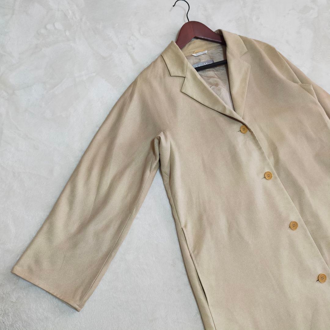 イタリア製　Max Mara　銀タグ　スウェード調　ロングコート