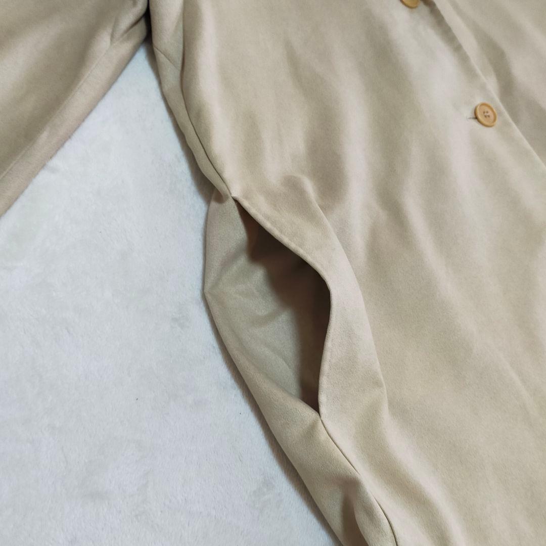 イタリア製　Max Mara　銀タグ　スウェード調　ロングコート
