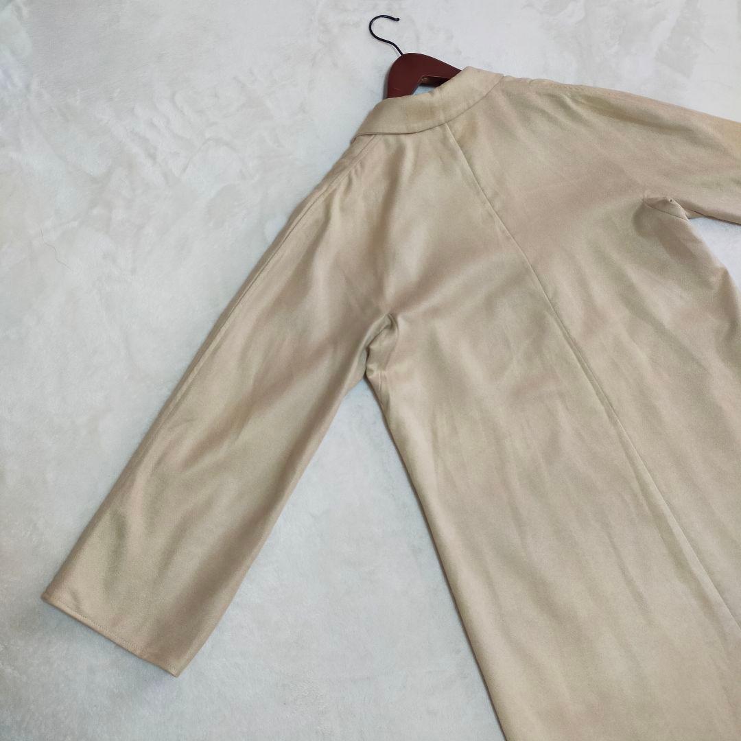 イタリア製　Max Mara　銀タグ　スウェード調　ロングコート
