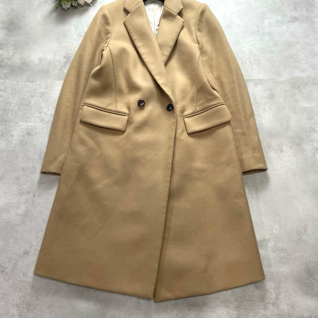 トレンド✨イエナ ロングコート ウール ダブル キャメル ベージュ 38 M