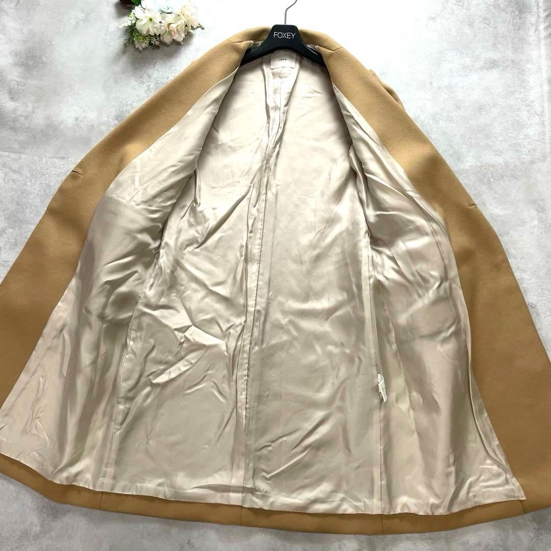 トレンド✨イエナ ロングコート ウール ダブル キャメル ベージュ 38 M