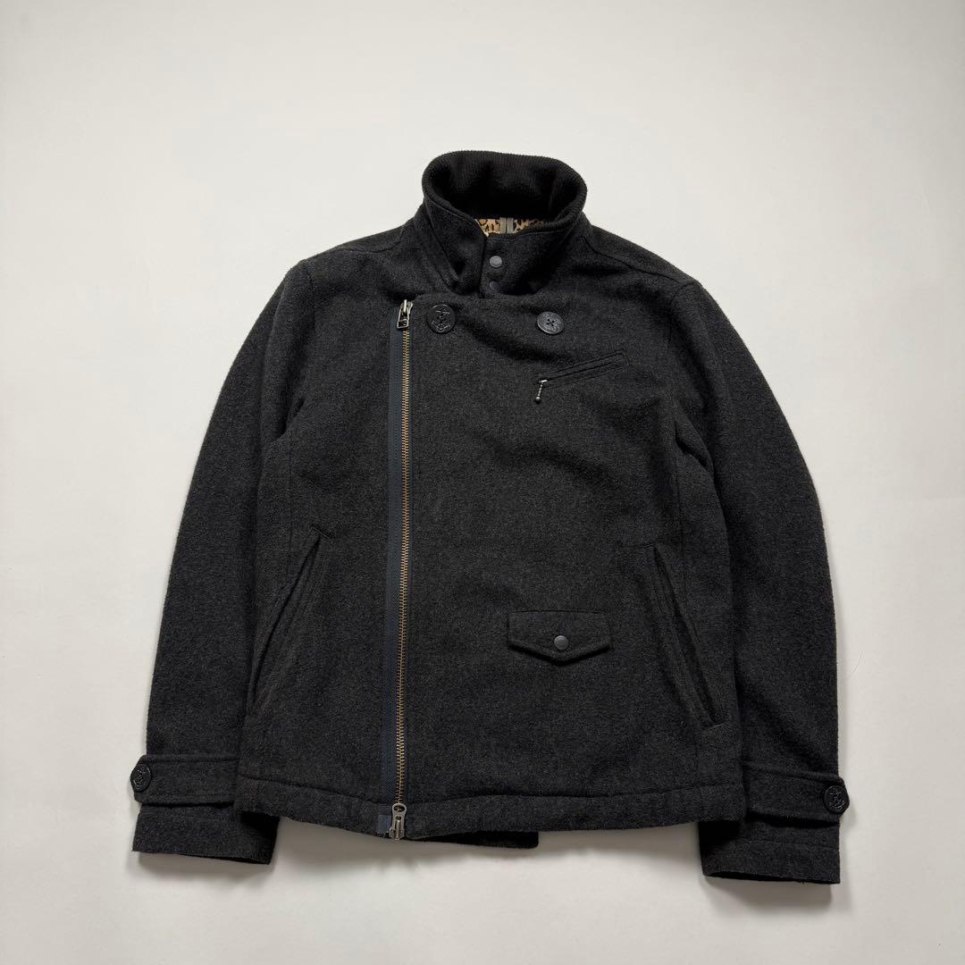 ジャケット・アウター 2000s CIAOPANIC diagonal zipup wool jkt