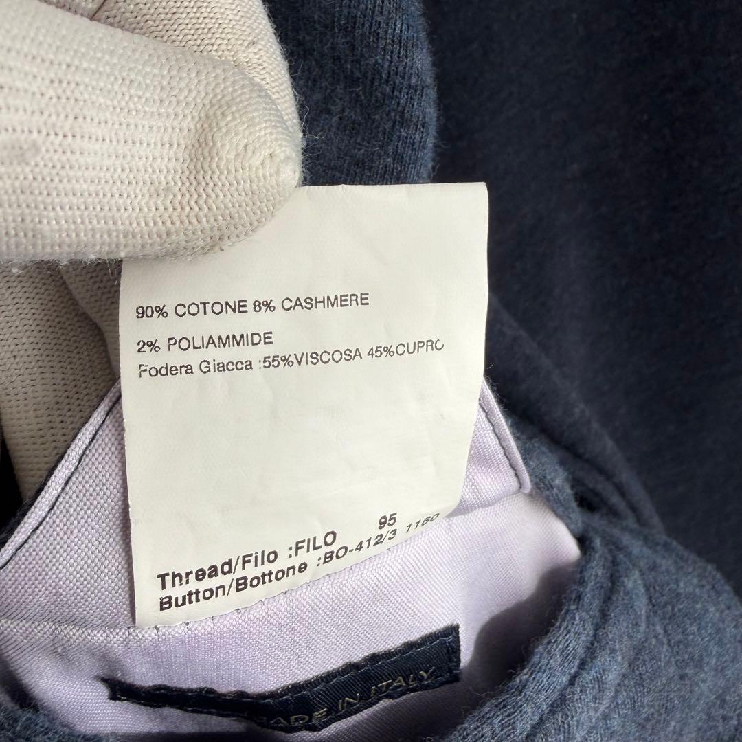 【美品✨】LARDINI テーラード　カシミヤ混　46 ネイビー　ブート付き