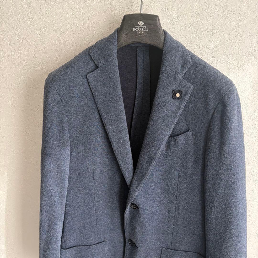【美品✨】LARDINI テーラード　カシミヤ混　46 ネイビー　ブート付き