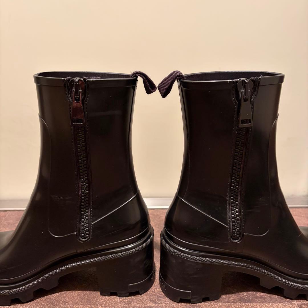 MONCLER ブラック レインブーツ ハイヒール　41サイズ