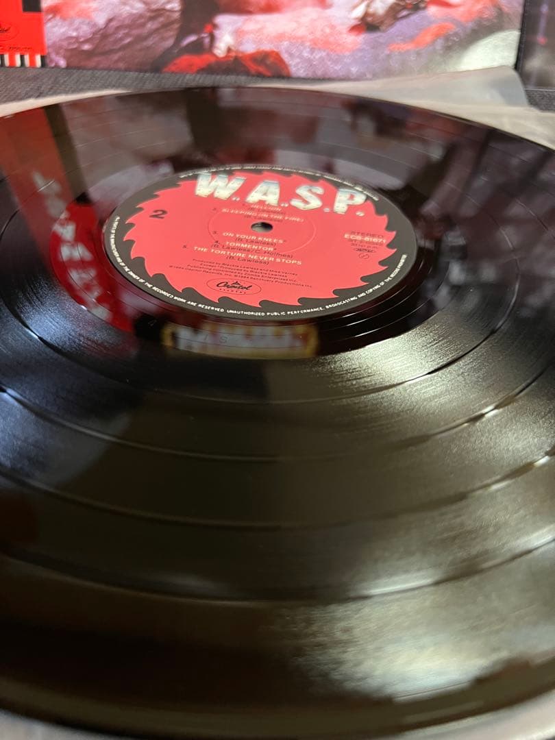 1984年 帯付き美盤 W.A.S.P.『魔人伝』LP 洋楽レコード　デビュー