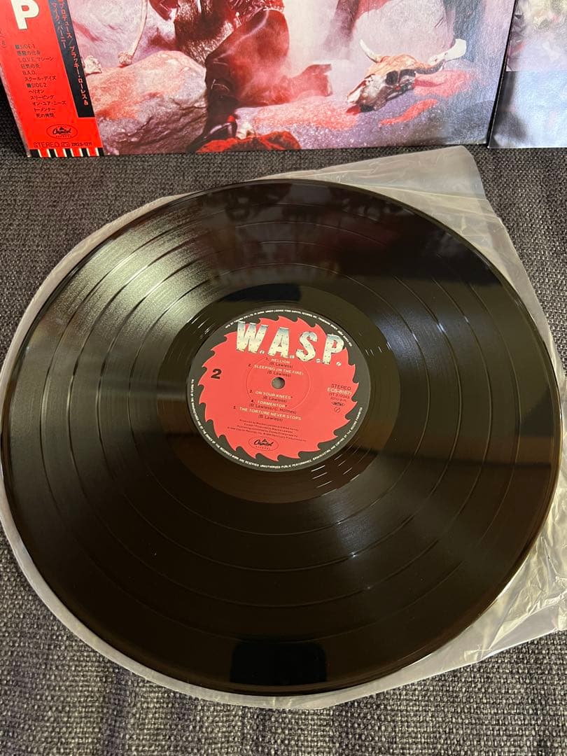 1984年 帯付き美盤 W.A.S.P.『魔人伝』LP 洋楽レコード　デビュー