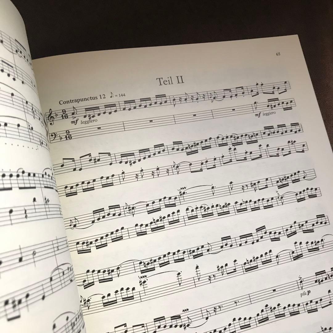BACH 「Kunst der Fuge フーガの技法」2台鍵盤打楽器 楽譜