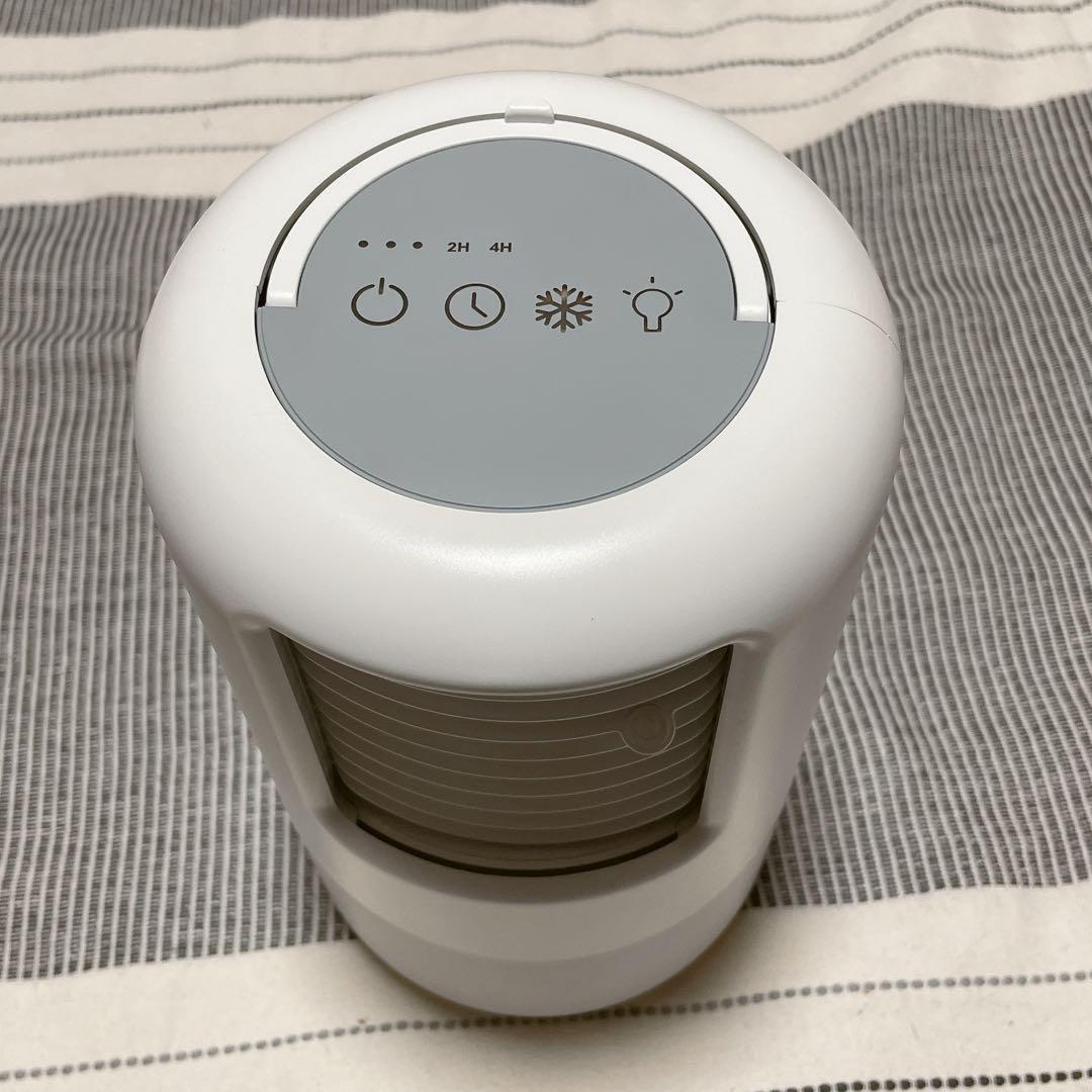 ミニ 冷風機 卓上水冷ファン 卓上 省スペース 加湿器 ホワイト 白