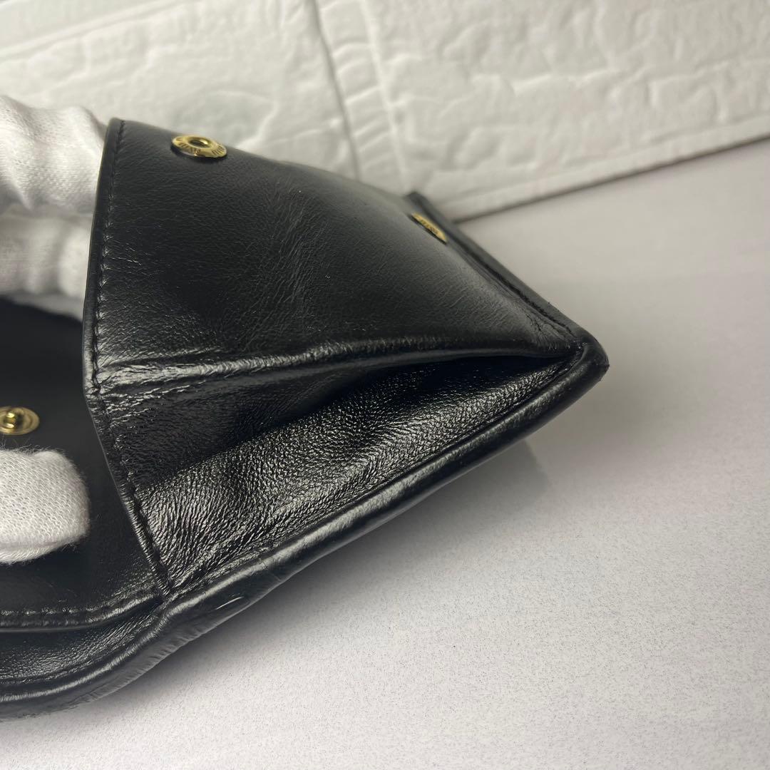 miu miu 財布 ブラック 二つ折り財布 キルティング レザー マトラッセ