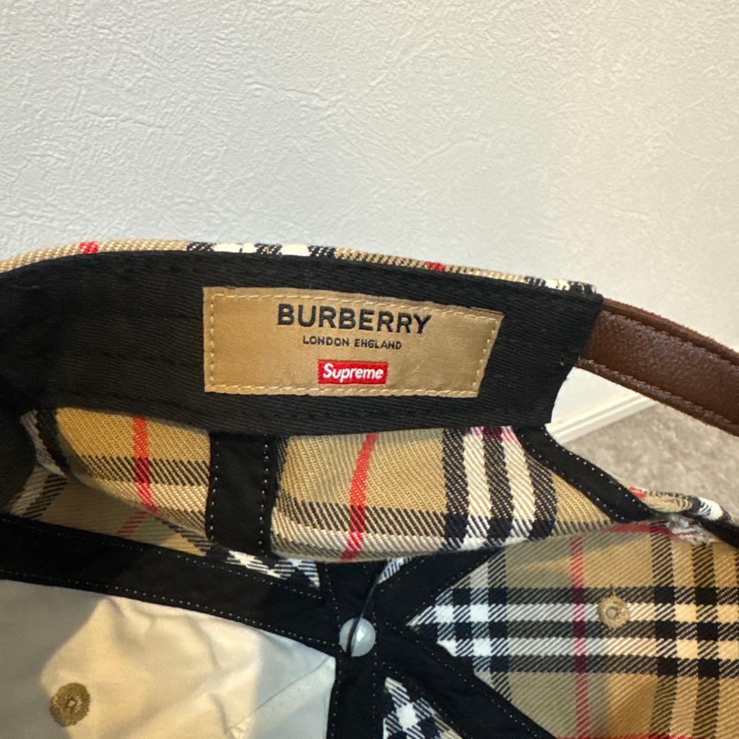 Supreme 22SS Burberry Denim 6-Panel キャップ