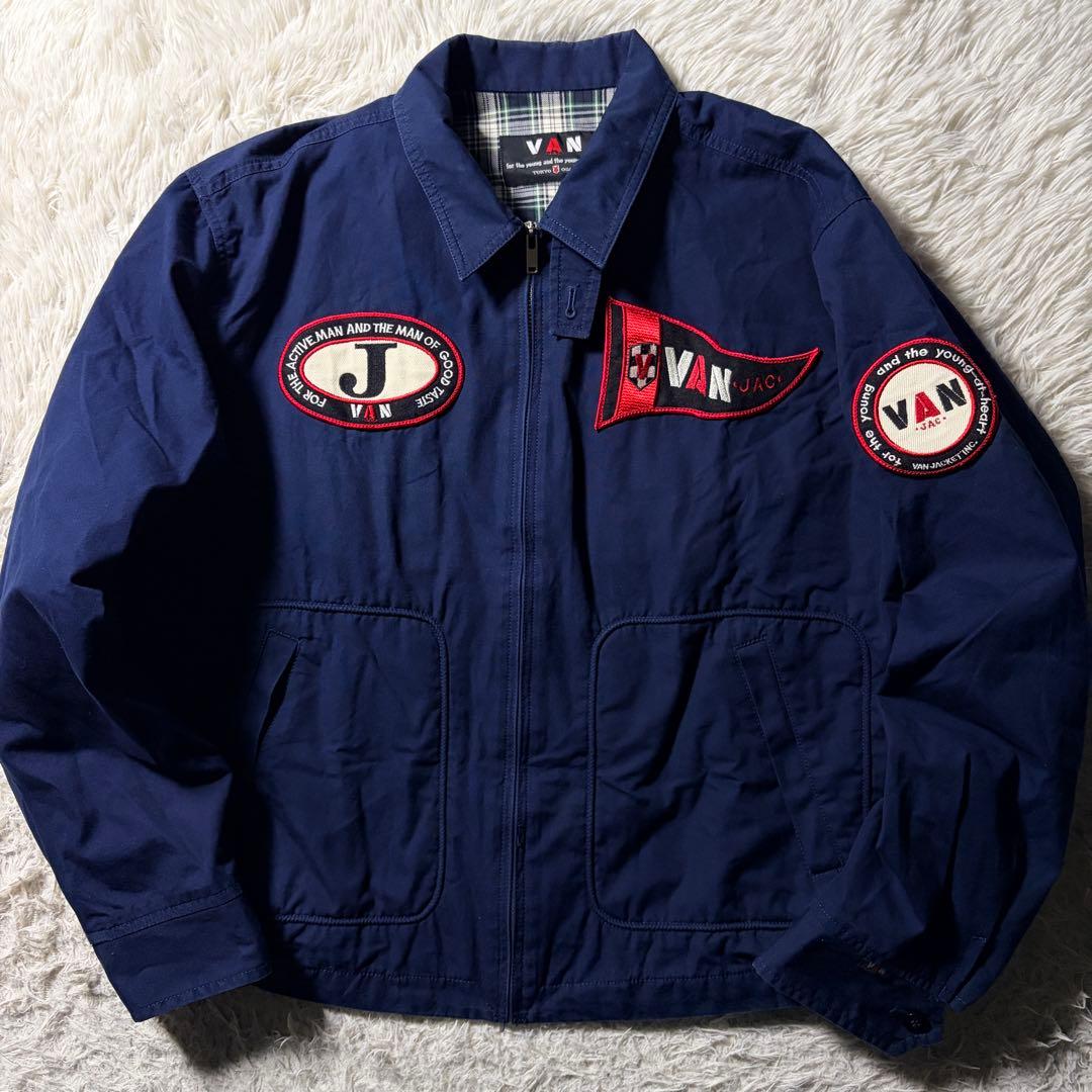 美品/希少モデル■VAN JACKET スウィングトップ　アーチロゴ　刺繍　L