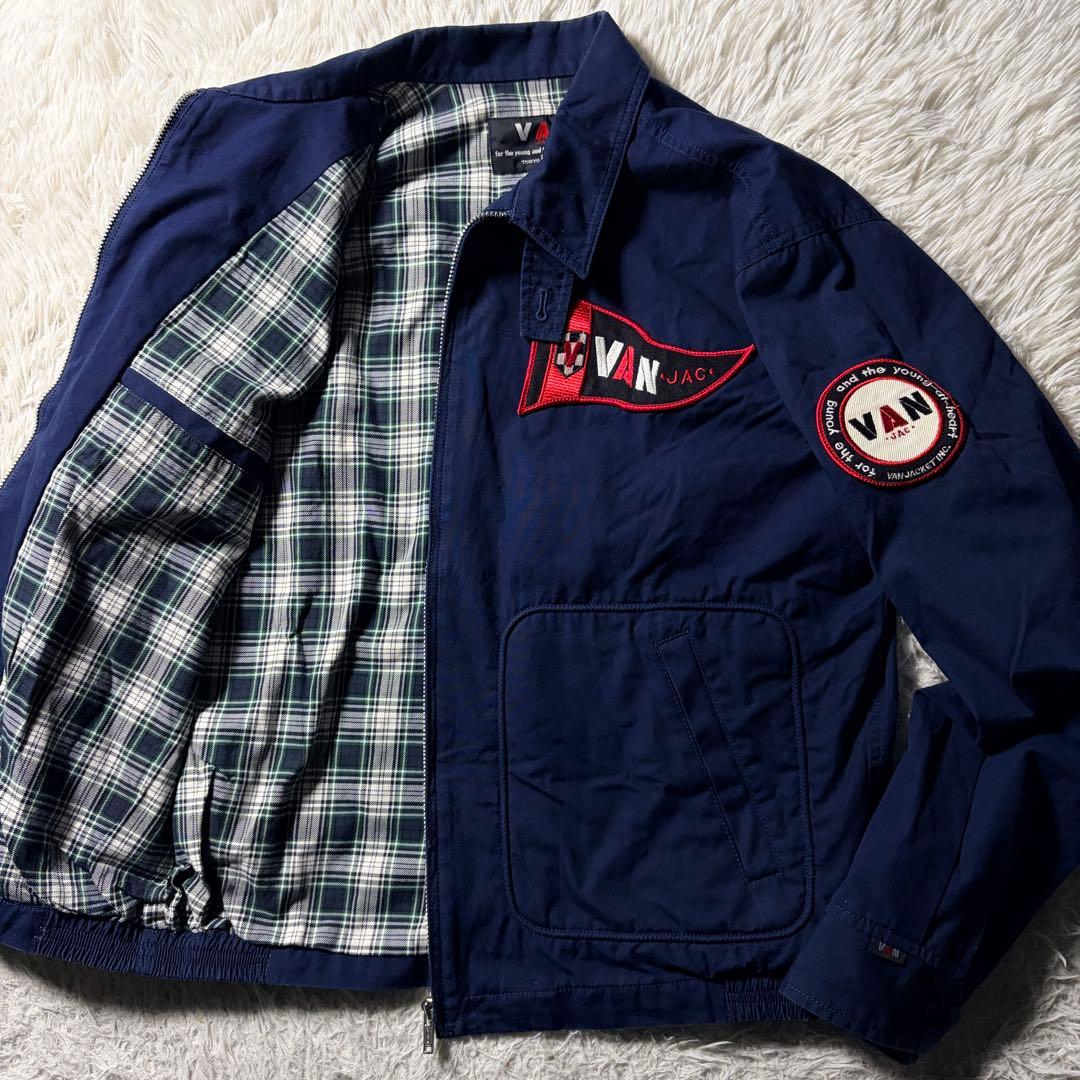 美品/希少モデル■VAN JACKET スウィングトップ　アーチロゴ　刺繍　L