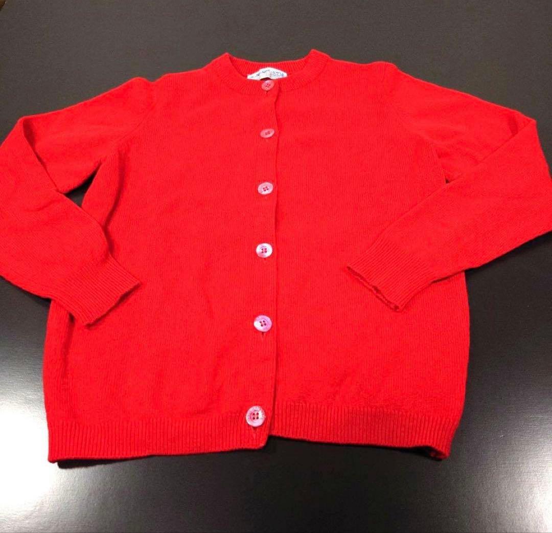 【美品】バランタイン　高級カシミヤ100％　カーディガン　スコットランド製　M