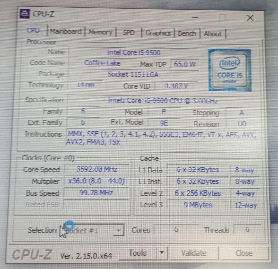 ip012［中古品］i5-9500 X949F327