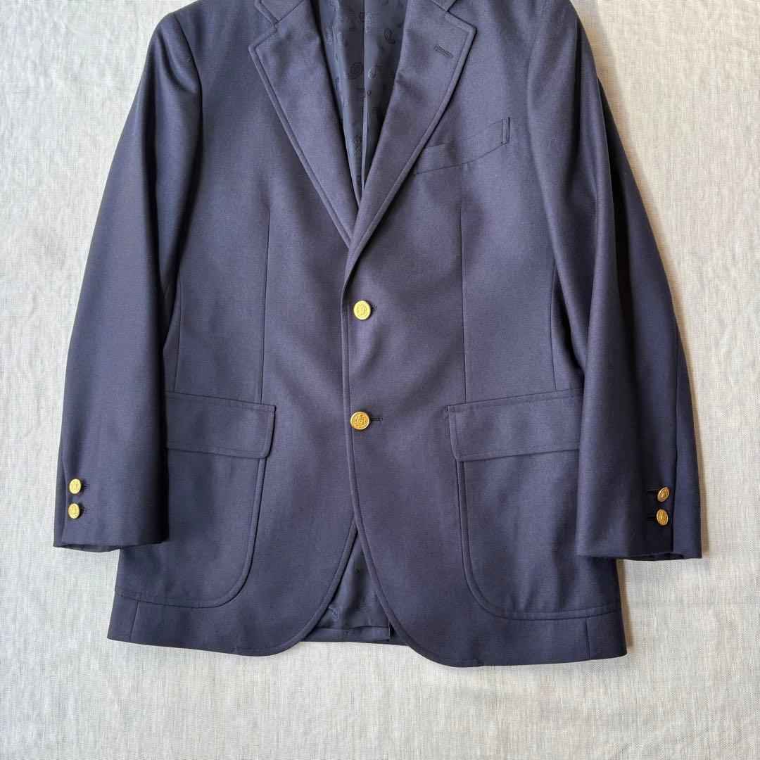 J.PRESS DORMEUIL社生地 金ボタン テーラードジャケット 紺ブレ
