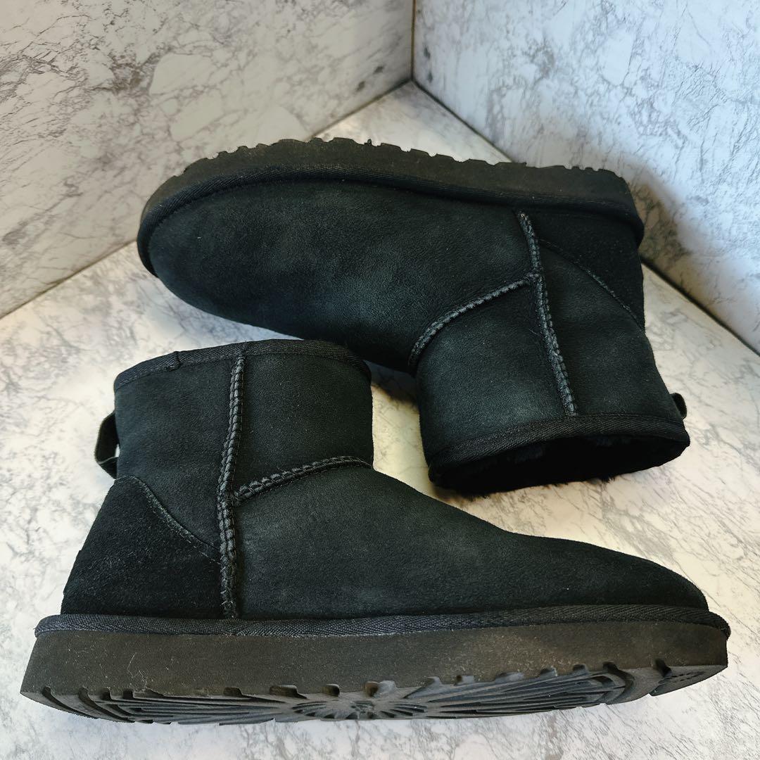 UGG Classic Mini II ムートンブーツ 25cm 黒 スエード