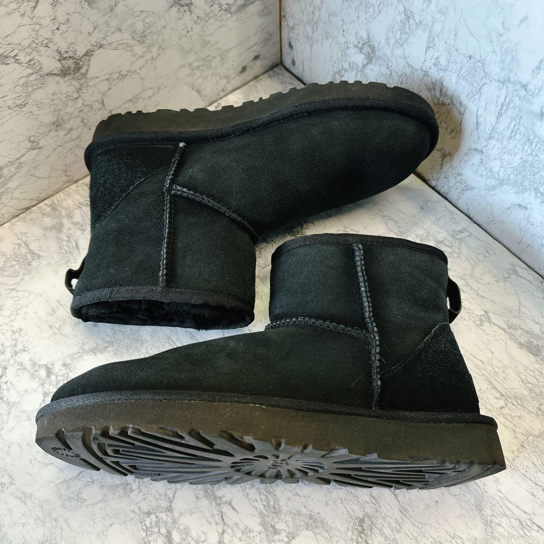 UGG Classic Mini II ムートンブーツ 25cm 黒 スエード