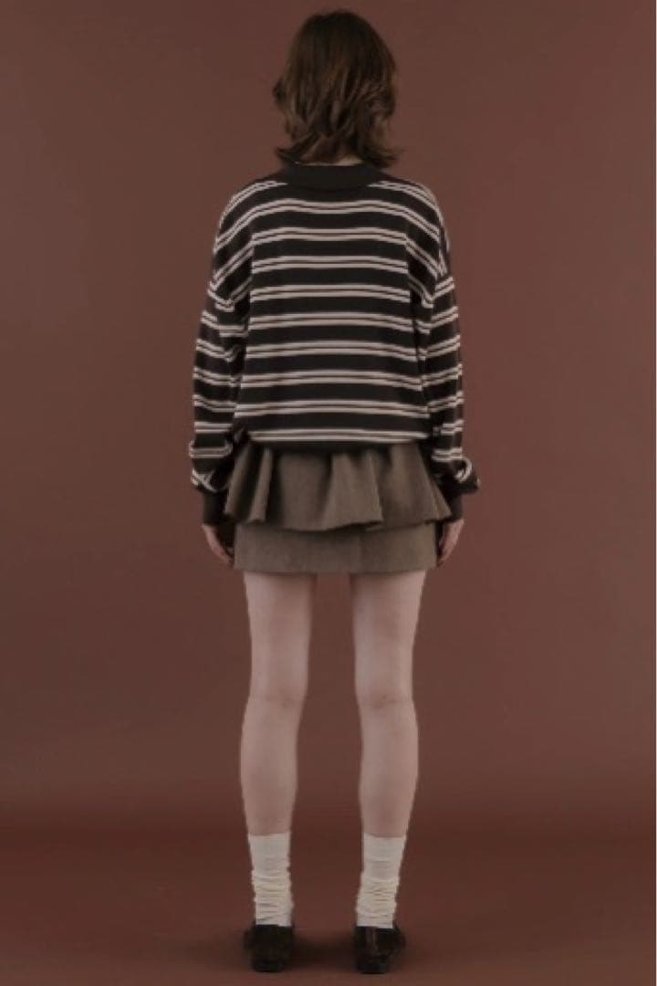 THE TOE Goethe Stripe Knit ブラウン