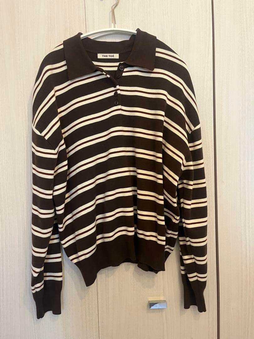 THE TOE Goethe Stripe Knit ブラウン