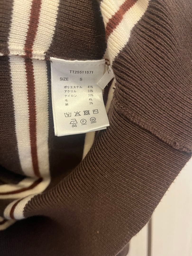 THE TOE Goethe Stripe Knit ブラウン
