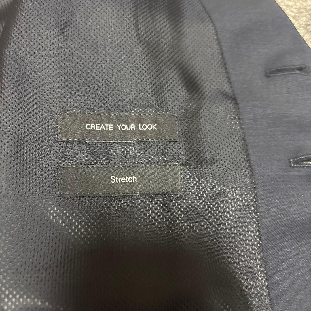 BOSSネイビー スリムフィット スーツベスト