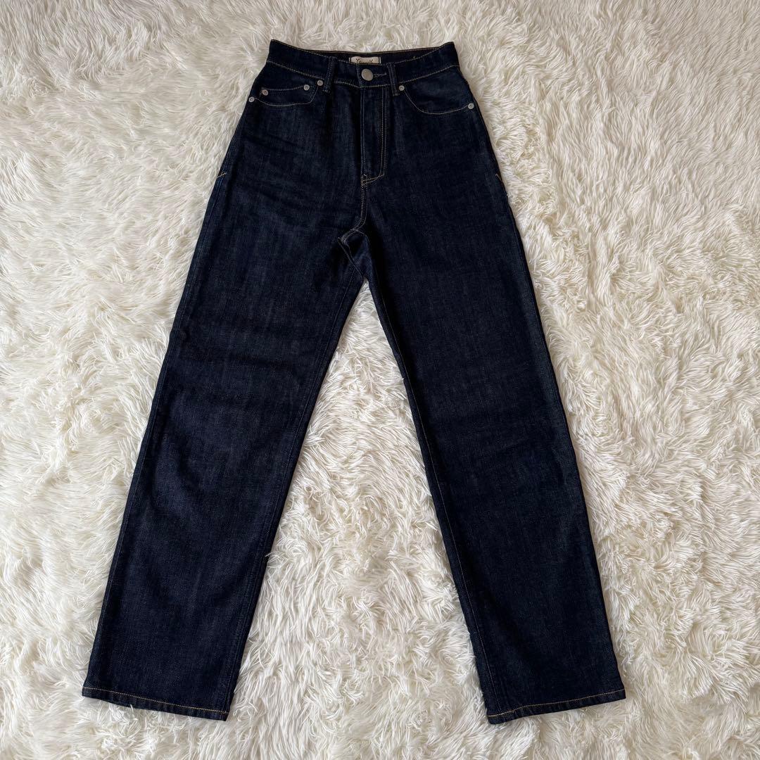 美品✨ヤヌーク ボーイズストレート LEAレア デニム ワンウォッシュ 23