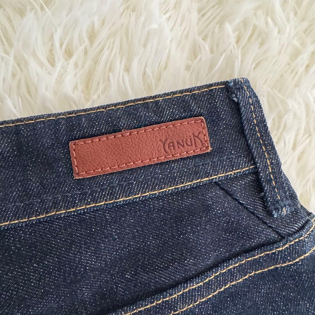 美品✨ヤヌーク ボーイズストレート LEAレア デニム ワンウォッシュ 23