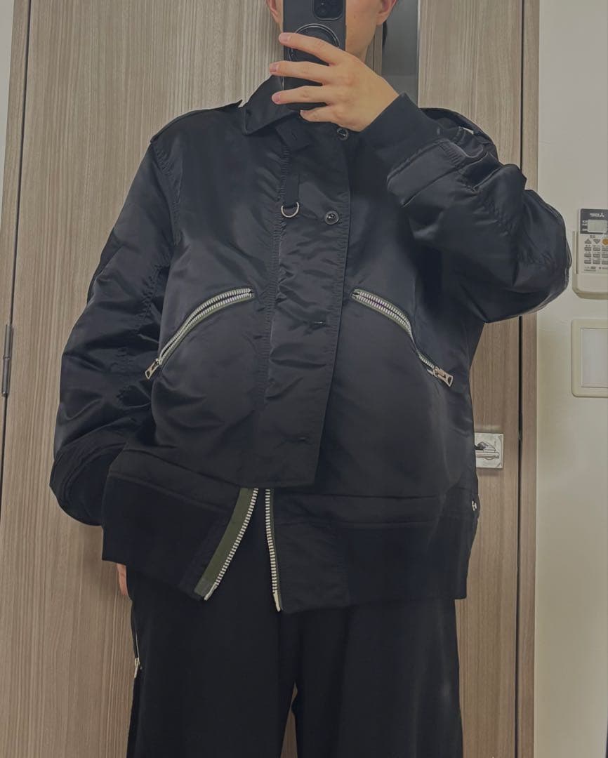 【最終】sacai MA-1 メンズ ブラック 黒 フライトジャケット アウター