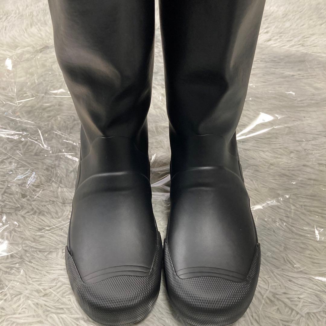 未使用品　BURBERRY ノバチェック ロングレインブーツ　調整ヒモ　22.5
