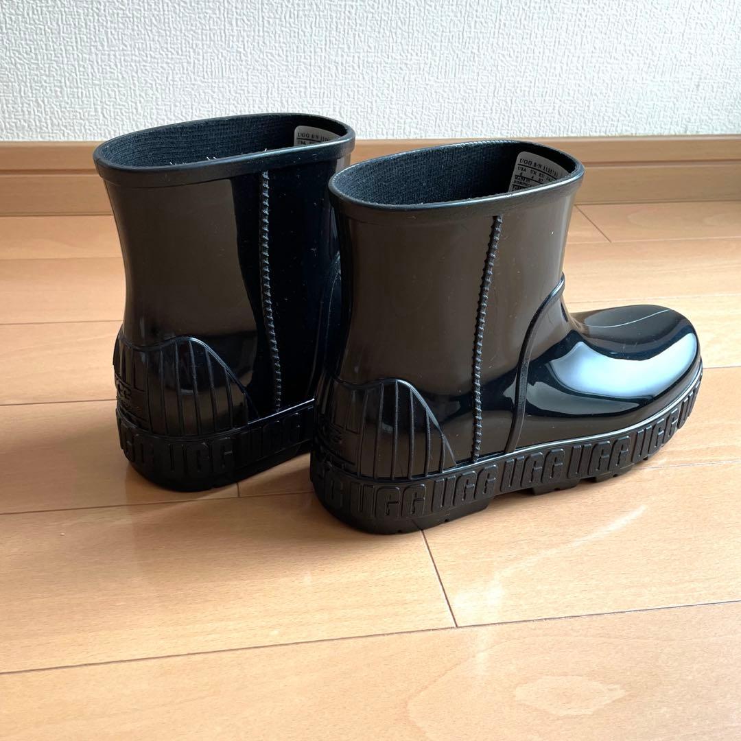 UGG ブラック 長靴・レインブーツ ショート丈　23㎝　1125731