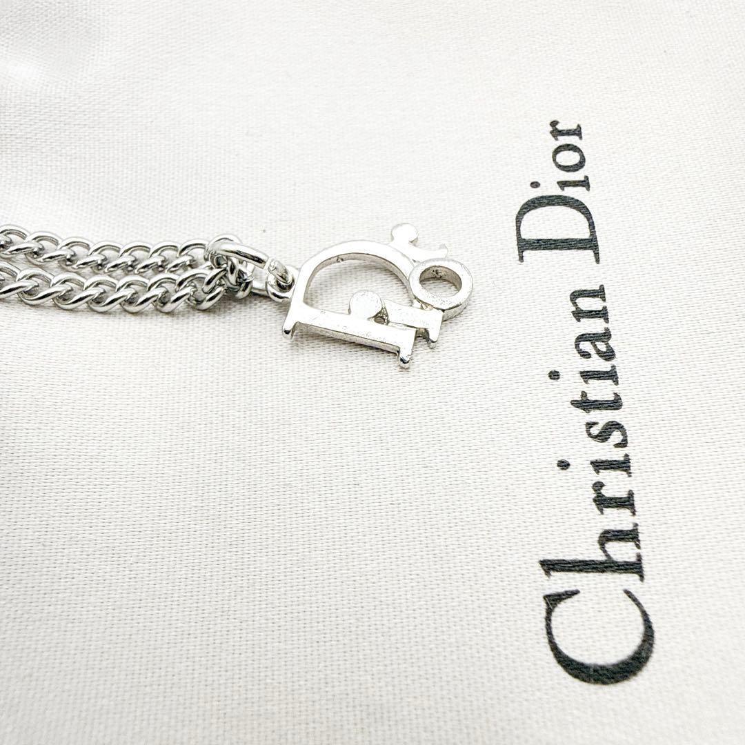 3004 極美品✨　Dior　ネックレス　CD ロゴ　希少　シルバー
